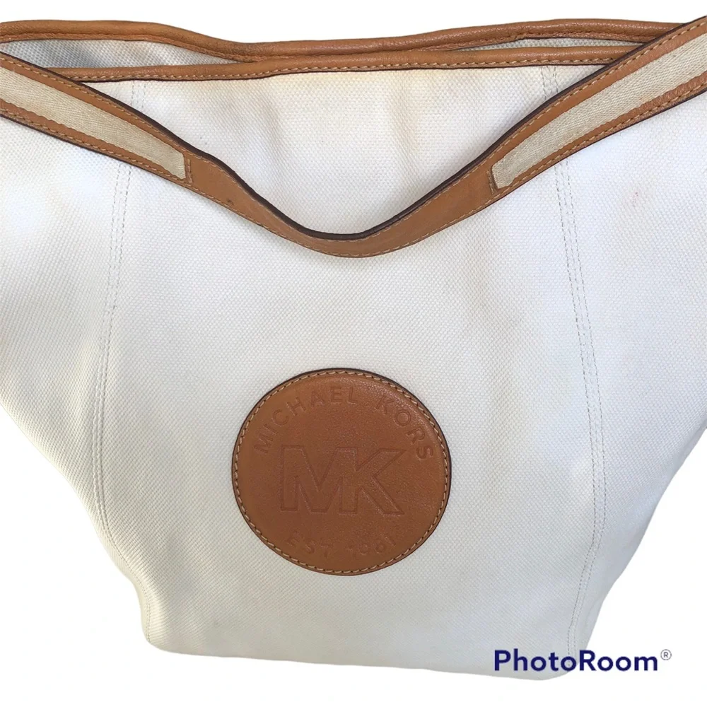 Michael Kors Large Tote Shoulder Bag Ivory